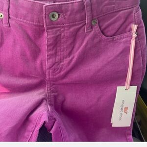Vineyard Vines Girls Pink Corduroy Pants - Size 10- Adjustable waist
